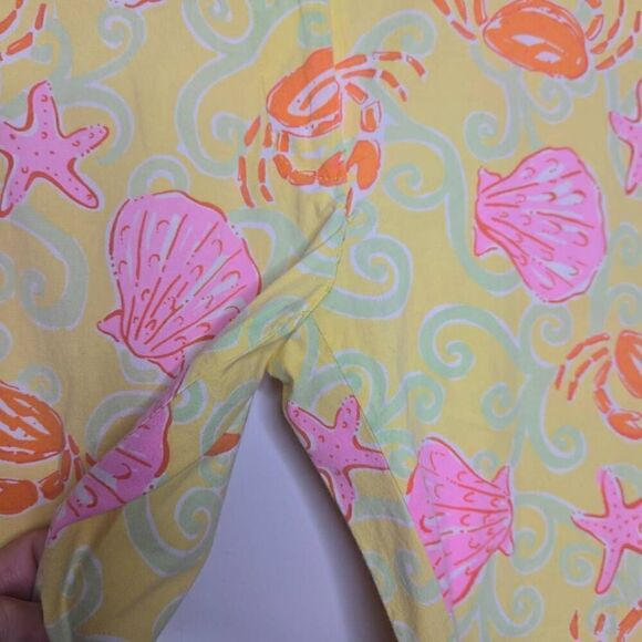 Lilly Pulitzer Vintage Two Pair Pants Size 2 Tropical Print Seashell Monkey - Picture 5 of 12